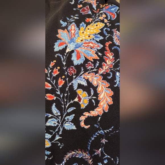 Rachel Roy Flowered mildly and elegantly sequenced dress Dark Blue New - Picture 3 of 4